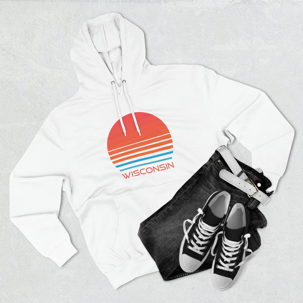 Premium Wisconsin Hoodie - Retro 80s Unisex Sweatshirt