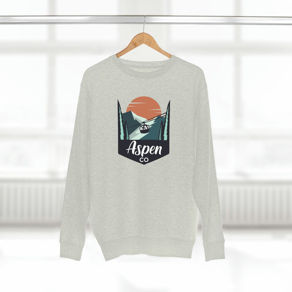 Premium Aspen, Colorado Crewneck Sweatshirt - Retro Unisex Sweatshirt
