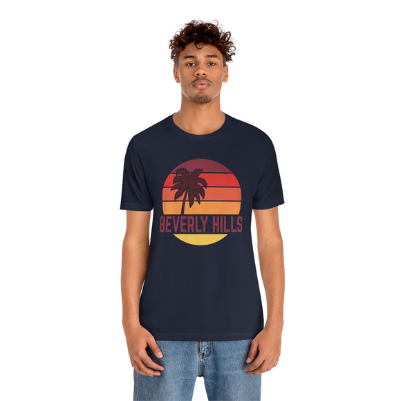 Beverly Hills, California T-Shirt - Retro Palm Tree Unisex Beverly Hills Shirt