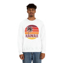 Hawaii Sweatshirt - Unisex Retro Palm Tree Hawaii Crewneck Sweatshirt-4