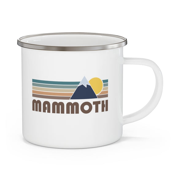 Mammoth, California Camp Mug - Retro Enamel Camping Mammoth Mug