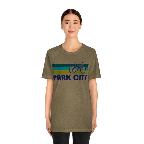 Park City T-Shirt - Retro Mountain Bike Adult Unisex Park City, Utah T Shirt