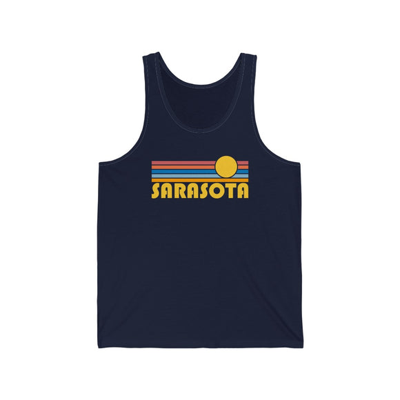 Sarasota, Florida Tank Top - Unisex Sarasota Tank Top Retro Sun