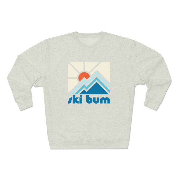 Premium Ski Bum Crewneck Sweatshirt - Retro Unisex Sweatshirt