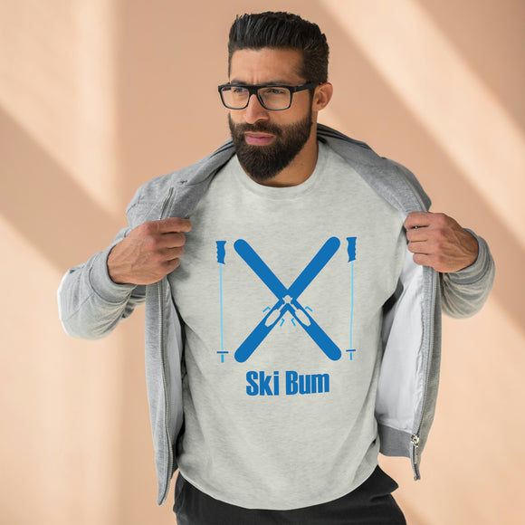Premium Ski Bum Crewneck Sweatshirt - Retro Unisex Sweatshirt