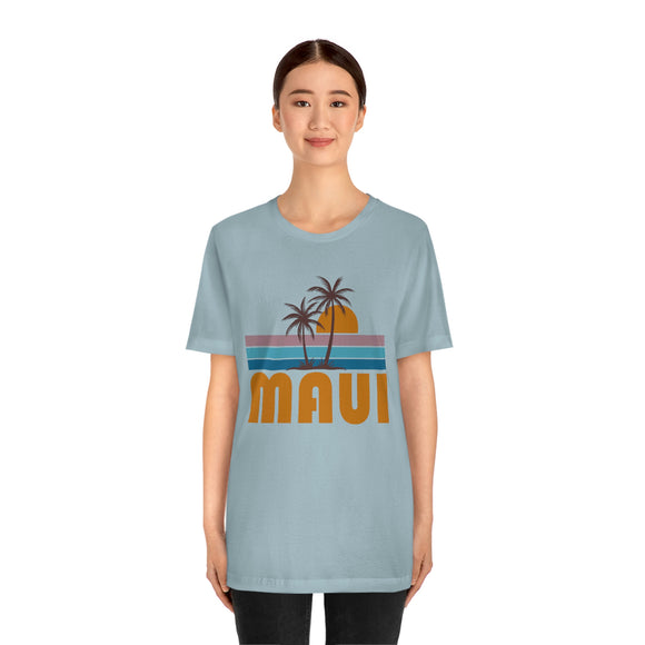 Maui, Hawaii T-Shirt - Retro Palm Tree Unisex Maui Shirt