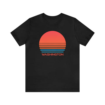 Buy black Washington T-Shirt - Retro 80s Unisex Washington Shirt