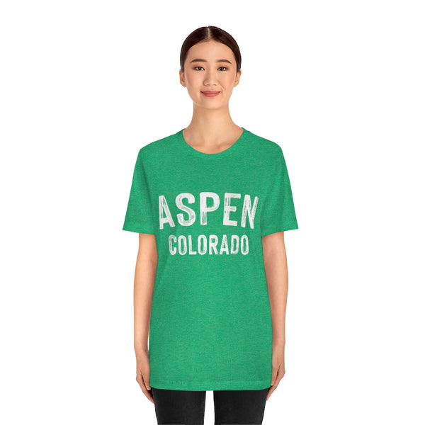 Aspen, Colorado Shirt - Paint Text Unisex Aspen T-Shirt