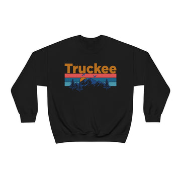 Buy black Truckee, California Sweatshirt - Mountain &amp; Birds Unisex