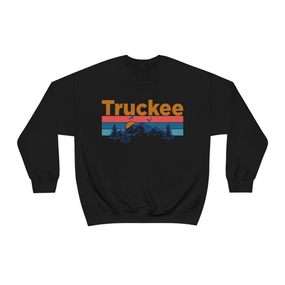 Truckee, California Sweatshirt - Mountain & Birds Unisex
