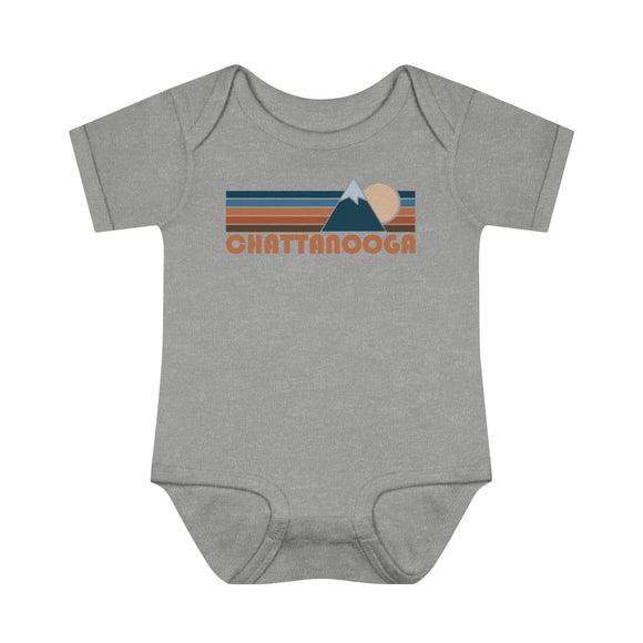 Chattanooga Baby Bodysuit - Retro Mountain Chattanooga, Tennessee Baby Bodysuit