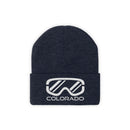 Colorado Knit Beanie - Adult Embroidered Ski Goggles Colorado Knit Hat-17