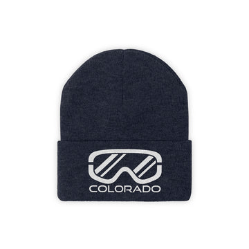 Buy true-navy Colorado Knit Beanie - Adult Embroidered Ski Goggles Colorado Knit Hat
