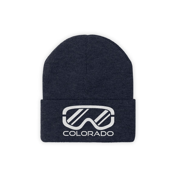 Colorado Knit Beanie - Adult Embroidered Ski Goggles Colorado Knit Hat