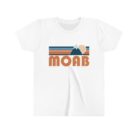 Moab Youth T-Shirt - Retro Mountain Utah Kid's TShirt