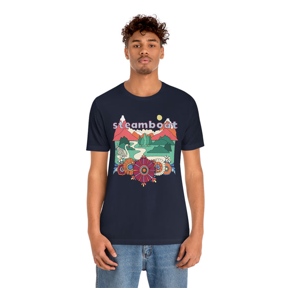 Steamboat Shirt, Colorado Retro T-Shirt, Hippie Style Colorado tee, Steamboat Mountain Shirt