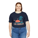 Los Angeles, California T-Shirt - Retro Palm Tree & Beach Unisex Los Angeles Shirt-91