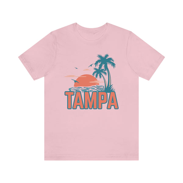 Tampa, Florida T-Shirt - Retro Palm Tree & Beach Unisex Tampa Shirt