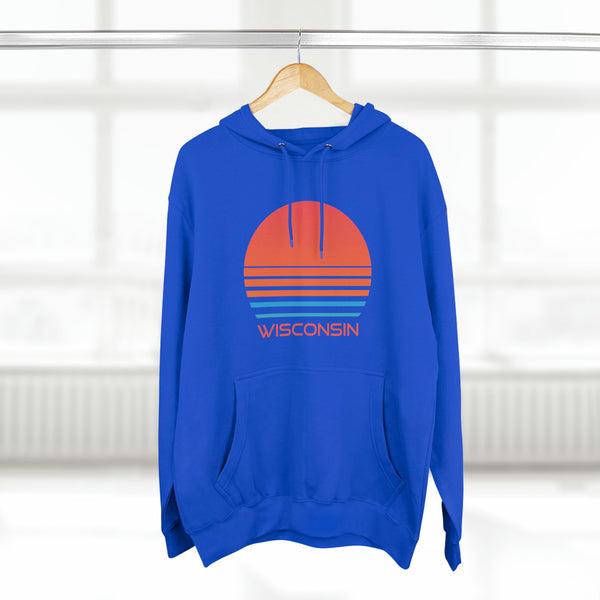 Premium Wisconsin Hoodie - Retro 80s Unisex Sweatshirt