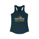 Cape Coral, Florida Women's Tank - Retro Palm Tree Women's Racerback Cape Coral Tank Top-3