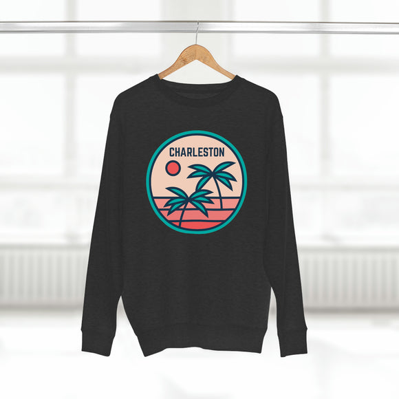 Premium Charleston, South Carolina Crewneck Sweatshirt - Retro Unisex Sweatshirt