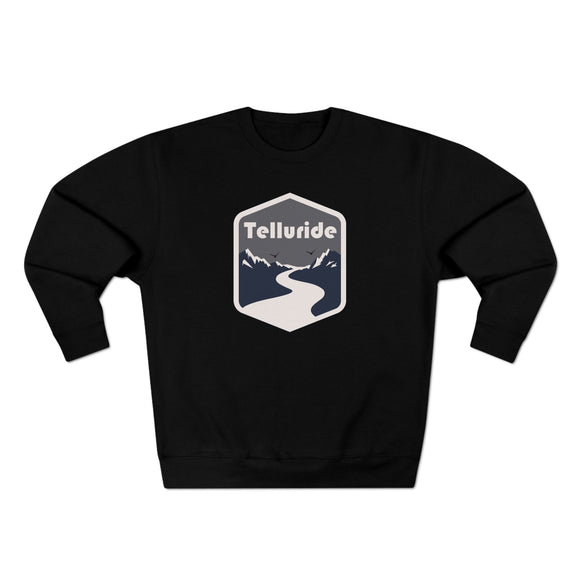Premium Telluride, Colorado Crewneck Sweatshirt - Retro Unisex Sweatshirt