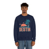 Destin, Florida Sweatshirt - Unisex Retro Palm Tree Crewneck Destin Sweatshirt
