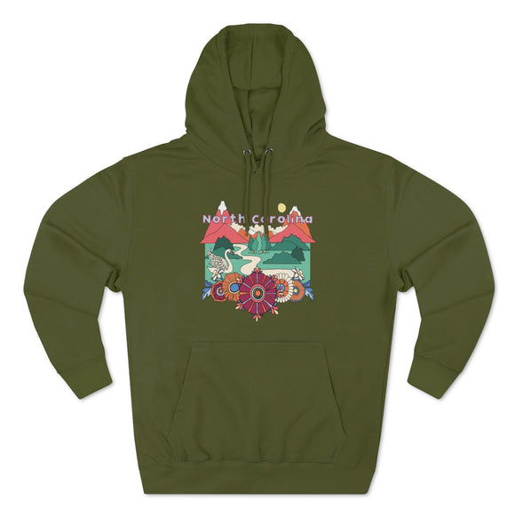 Premium North Carolina Hoodie - Boho Unisex Sweatshirt