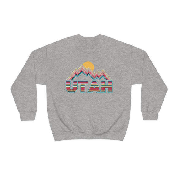 Utah Sweatshirt Mountain - Retro Unisex Mountain
