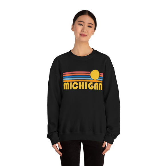 Michigan Sweatshirt - Retro Sunrise Unisex