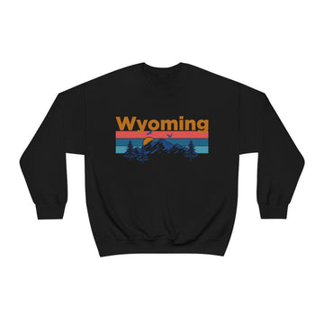 Buy black Wyoming Sweatshirt - Mountain &amp; Birds Unisex