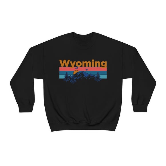 Wyoming Sweatshirt - Mountain & Birds Unisex