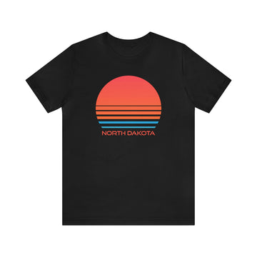 Buy black North Dakota T-Shirt - Retro 80s Unisex North Dakota Shirt