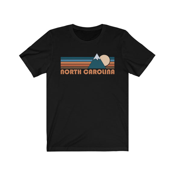 North Carolina T-Shirt - Retro Mountain Adult Unisex North Carolina T Shirt