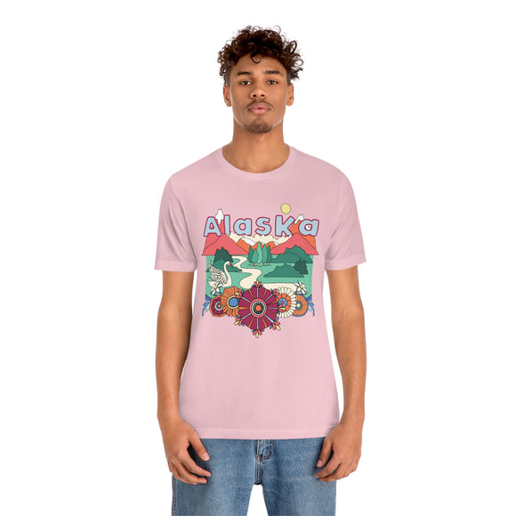 Alaska Shirt, Alaska Retro T-Shirt, Hippie Style Alaska tee, Alaska Mountain Shirt