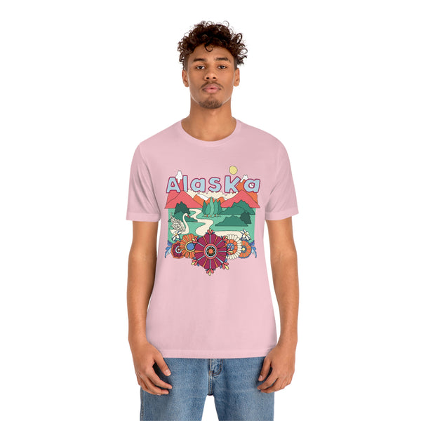 Alaska Shirt, Alaska Retro T-Shirt, Hippie Style Alaska tee, Alaska Mountain Shirt