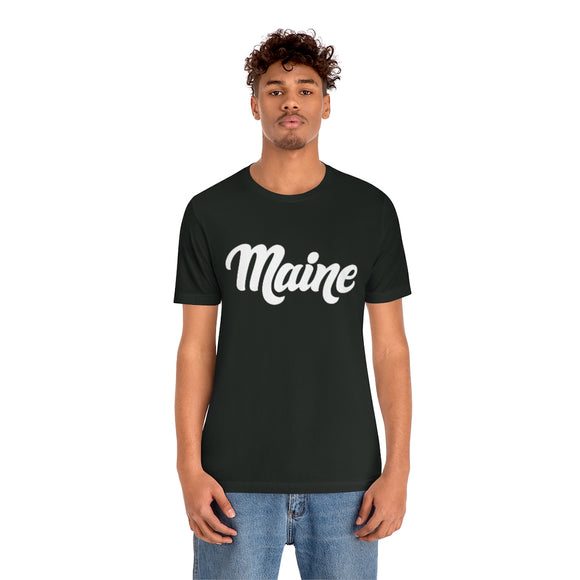 Maine T-Shirt - Hand Lettered Unisex Maine Shirt