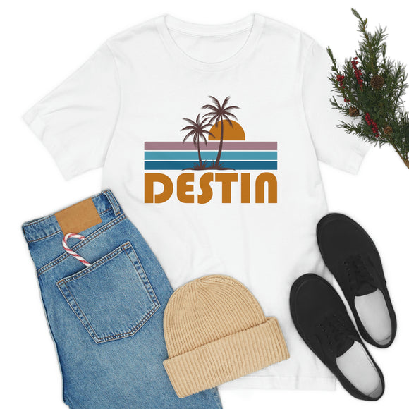 Destin, Florida T-Shirt - Retro Palm Tree Unisex Destin Shirt