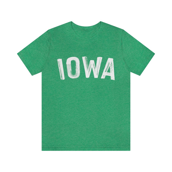 Iowa T-Shirt - Paint Text Unisex Iowa Shirt