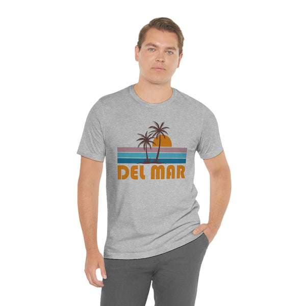 Del Mar, California T-Shirt - Retro Palm Tree Unisex Del Mar Shirt