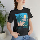 Santa Monica, California T-Shirt - Retro Palm Tree & Beach Unisex Santa Monica Shirt-81