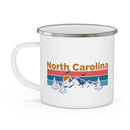 North Carolina Camp Mug - Mountain Sunset Enamel Campfire North Carolina Mug-4