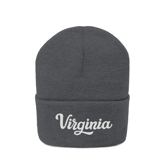 Virginia Beanie - Adult Hand Lettered Embroidered Virginia Knit Hat