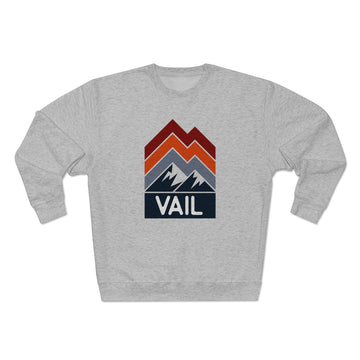 Buy heather-grey Premium Vail Sweatshirt - Retro Unisex Premium Crewneck Vail, Colorado Sweatshirt