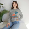 Encinitas, California Sweatshirt - Unisex Retro Palm Tree Crewneck Encinitas Sweatshirt