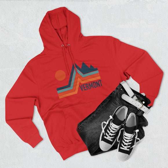 Premium Vermont Hoodie - Retro Unisex Sweatshirt