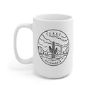 Texas Mug - State Design White Ceramic Texas Mug (11oz & 15oz)-1
