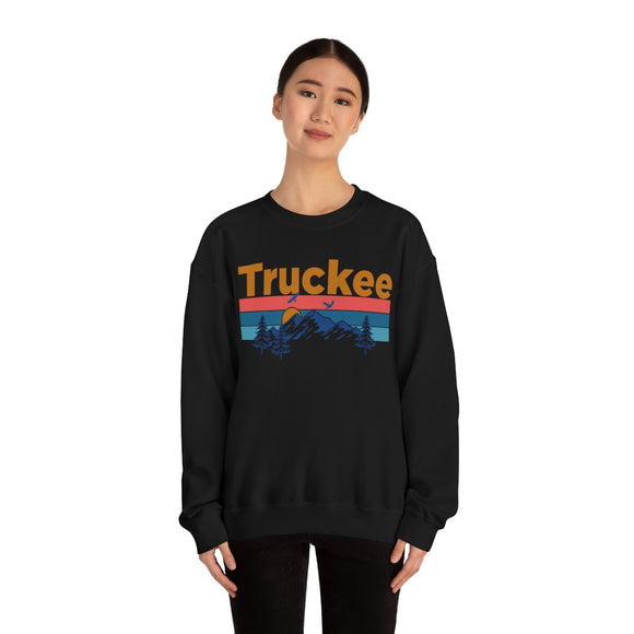 Truckee, California Sweatshirt - Mountain & Birds Unisex