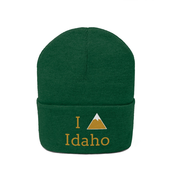 Idaho Knit Beanie - Adult Embroidered I Heart / Love Idaho Knit Hat