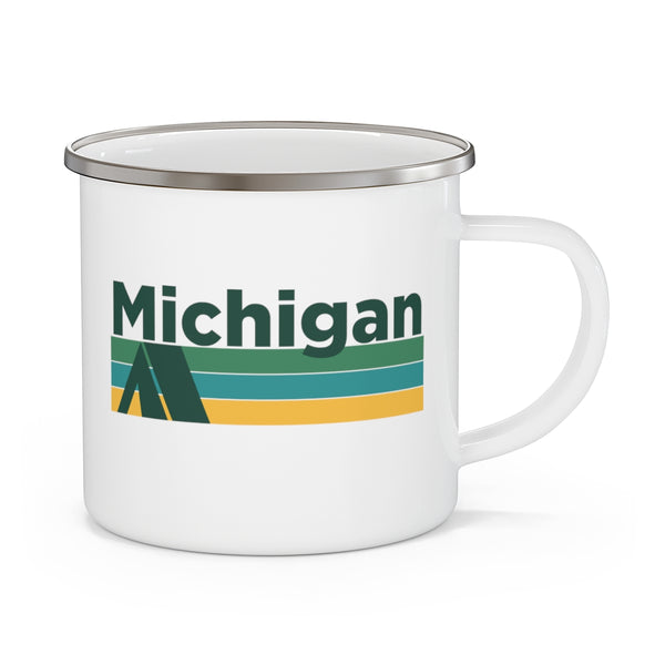 Michigan Camp Mug - Retro Camping Michigan Mug